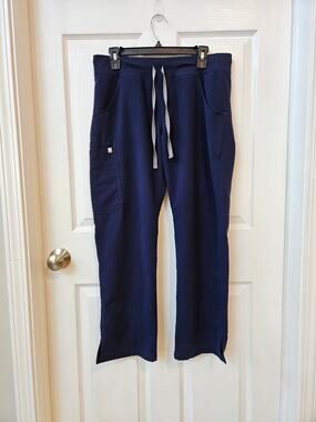 FIGS Yola Skinny Scrub Pants Navy Blue Medium Petite M/P Stretch Medical